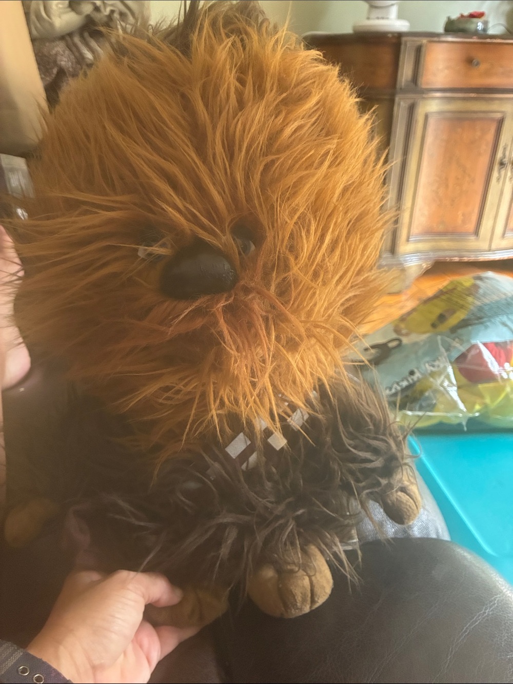Plush Chewbacca 15” talking Star Wars (has a scuff on the nose) needs batteries